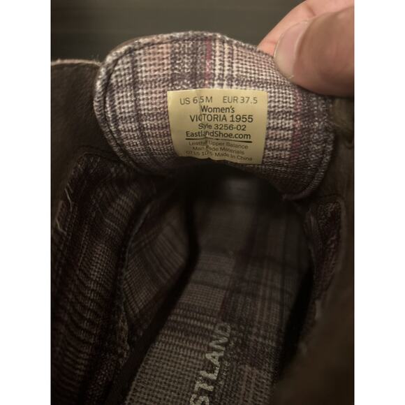 Eastland Brown Leather Booties Boots Heel Womens Shoes Size 6.5 M Victoria - Picture 4 of 4